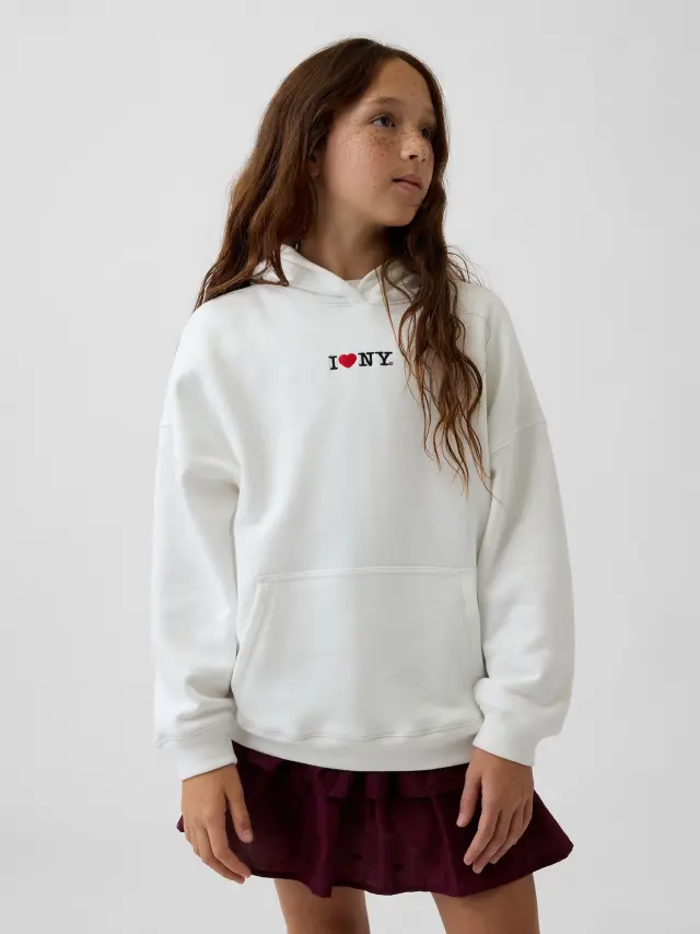 Παιδικό Fo;yter VintageSoft σε Oversized Γραμμή με I Heart NY New off white