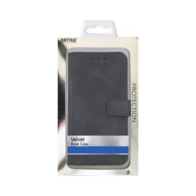Θήκη Βιβλίο Δερματίνης Senso Velvet Book Case Για Apple iPhone 16 Μαύρη 2