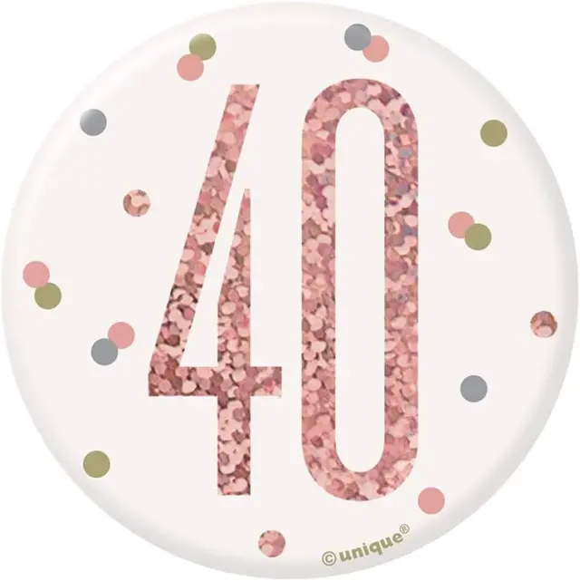 Κονκάρδα 40 Glitz Rose Gold Birthday