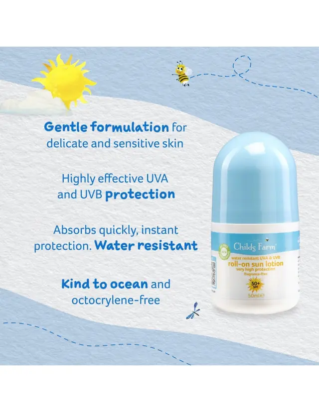 Childs Farm Roll On Αδιάβροχο Παιδικό Αντηλιακό Γαλάκτωμα SPF50 50ml CF813 3