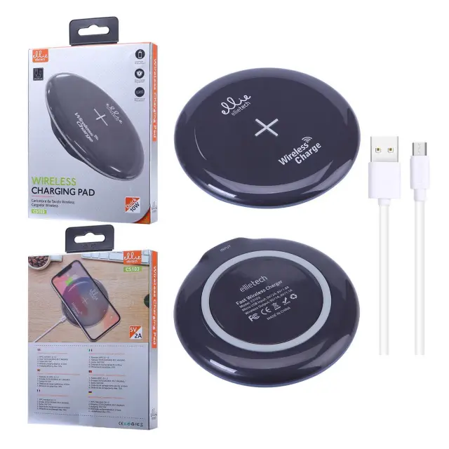 Ellietech ΑΣΥΡΜΑΤΟ PAD ΦΟΡΤΙΣΗΣ CS103 DC 5V σε ΓΚΡΙ Χρώμα
