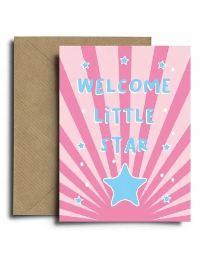 Ευχετήρια Κάρτα Newborn Welcome Little Star ΠΟΛΥΧΡΩΜΟ - One Size