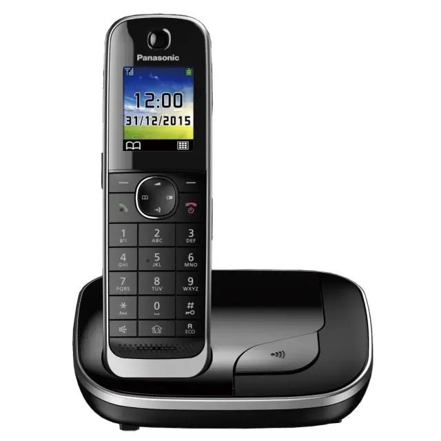 Ασύρματο Ψηφιακό Τηλέφωνο Panasonic KX-TGJ310GRB Μαύρο με Υποδοχή Hands Free 2.5mm Λειτουργία Διακοπής Ρεύματος και Baby Monitor 3