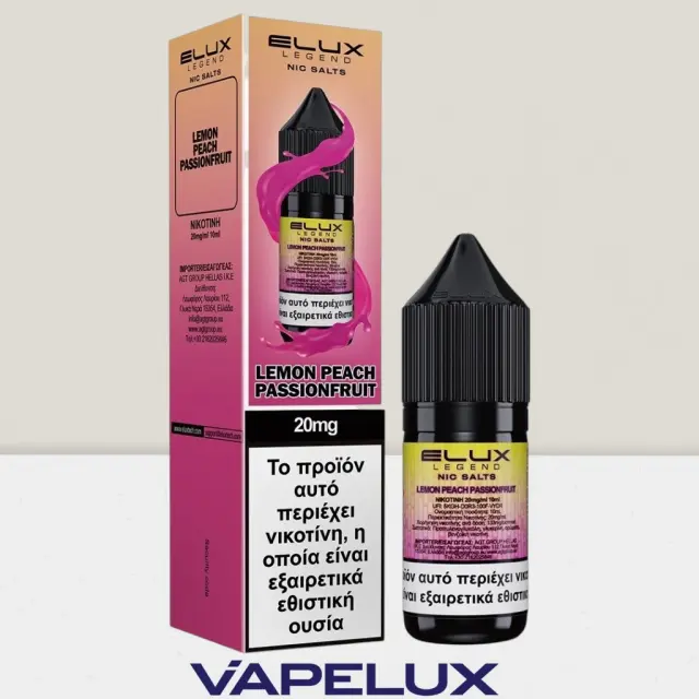 Elux Lemon Peach Passion Fruit 10ml 20mg Nic Salts 2
