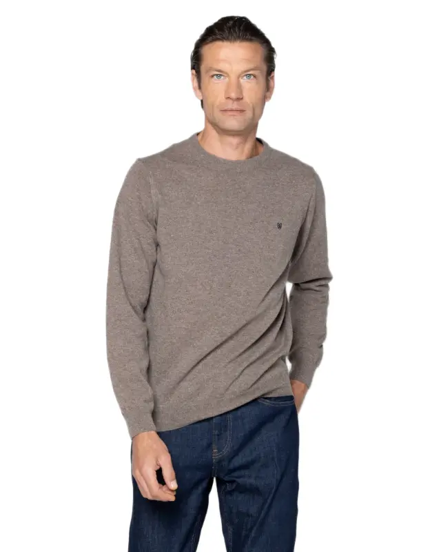 The Bostonians Lambswool ανδρική πλεκτή μπλούζα μακρυμάνικη 3MR00012-34