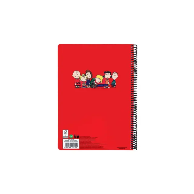 BMU Τετράδιο Peanuts Σπιράλ A4 2θ/70φ: Snoopy Black & Red (2 σχέδια) Σχέδιο 1 2
