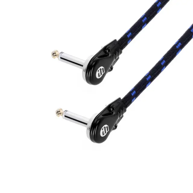 Adam Hall K4IRR0100VINTAGE 4Star Series Patchcable Καλώδιο Οργάνων 1/4 Mono Jack - 1/4 Mono Jack 1m Μαύρο-Μπλε