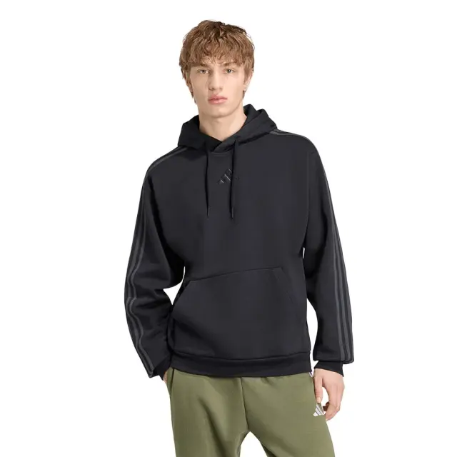 adidas Sportswear Men's 3Stripes Fleece Hoodie Μαύρο KY4165 (adidas Sportswear)