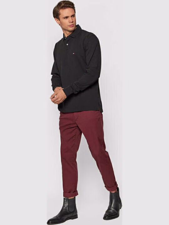 Tommy Hilfiger Μαύρη Μακρυμάνικη Μπλούζα τύπου polo Μαύρο 2