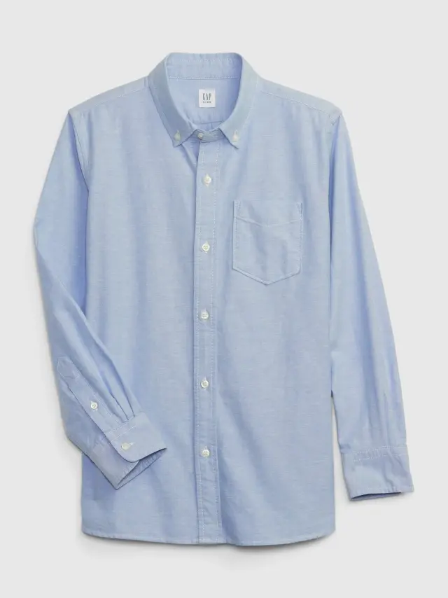 Μπλε Παιδικό Uniform Oxford Πουκάμισο blue oxford - XS