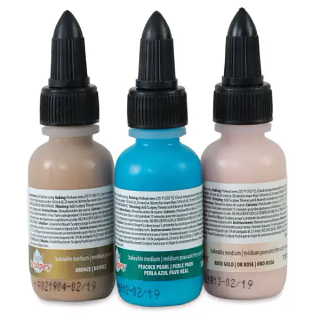Σετ 3 Υγροί Πολυμερικοί Πηλοί Sculpey - Glam Metallics Χρώματα - 3x30ml