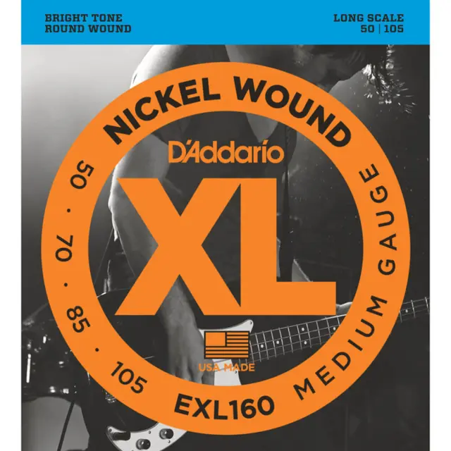 D'Addario EXL160 Χορδές 4άχορδου Ηλεκτρικού Μπάσου 50-105