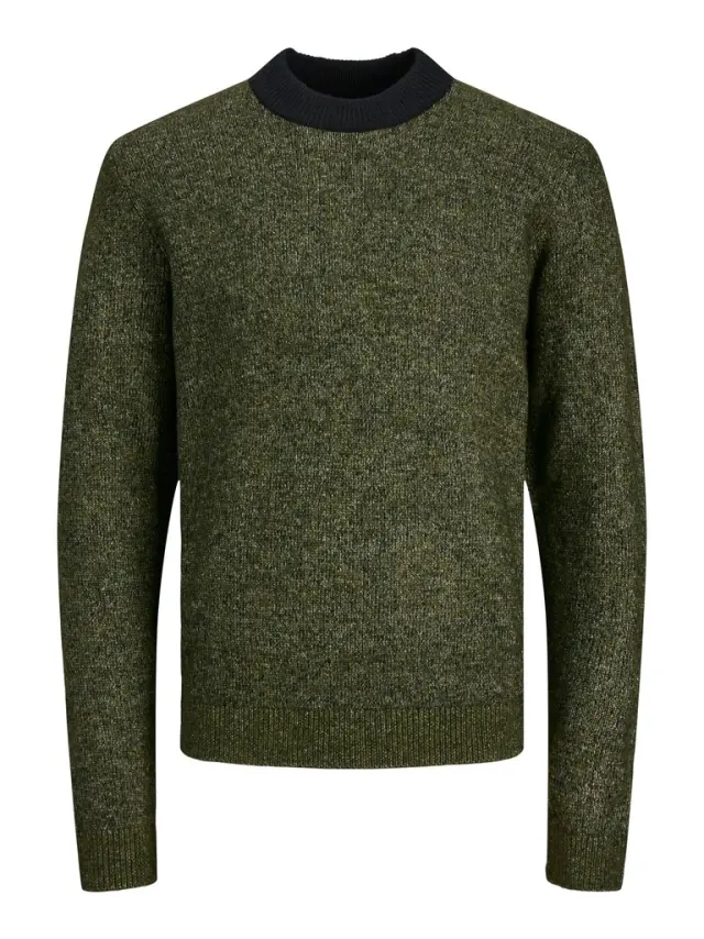 JCOSPACE KNIT MOCK NECK SN olive night