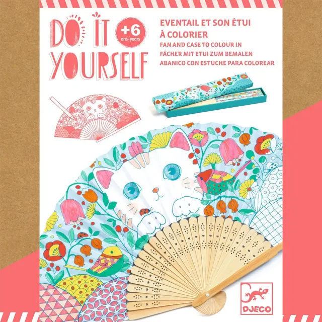 Djeco DIY Φτιάχνω & Χρωματίζω Βεντάλια και Θήκη Γατούλα (6+ ετών) 07949