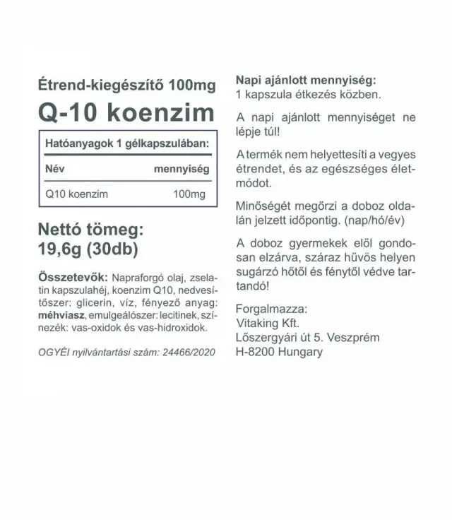 Vitaking CoQ10 Coenzyme 100 mg 2