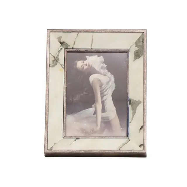 Κορνίζα Γυάλινη με όψη μαρμάρου 13x18cm Polyresin Espiel MAF132