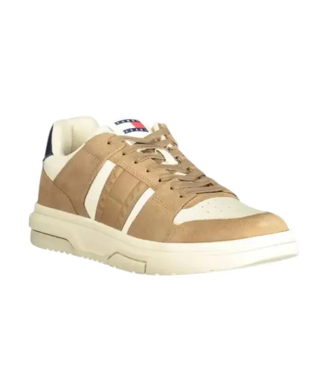 Tommy Hilfiger - Ανδρικά Sneakers The Brooklyn Mixed Texture Suede Trainers EM0EM01457-GWE Μπεζ 2