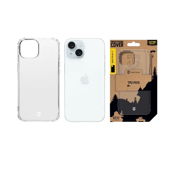 Tactical TPU Plyo Cover for Apple iPhone 15 Transparent 3