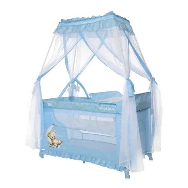 Lorelli Παρκοκρέβατο 2 επιπέδων “Magic Sleep” Blue moon Sleeping Bear Μπλε