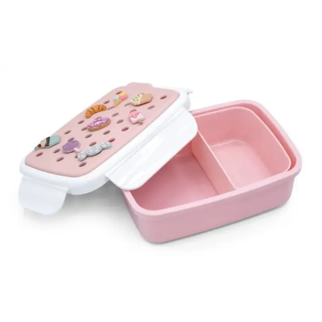 Melii Bento Φαγητοδοχείο Με Charms 0.88Lt Ροζ MEL27620 3