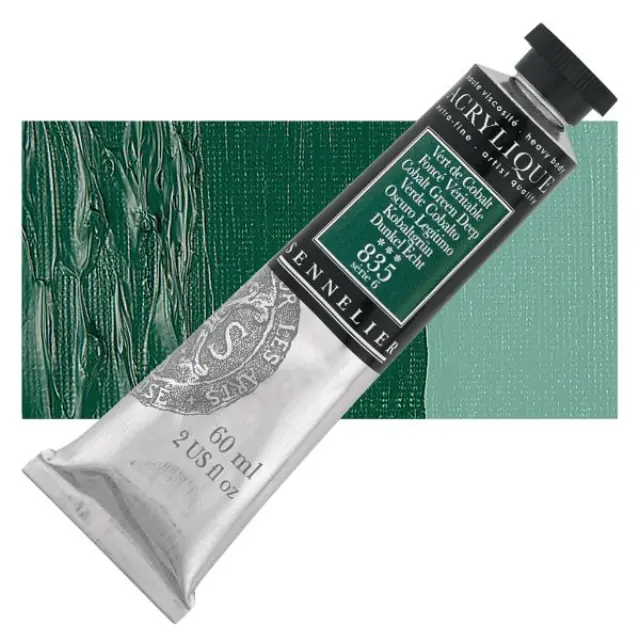 Ακρυλικό Sennelier Extra Fine - 835 Cobalt Green Deep S6 - 60ml