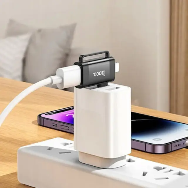 Hoco Otg 2in1 Μετατροπέας Lightning / USB-C male σε USB-A female 1τμχ UA31F 2