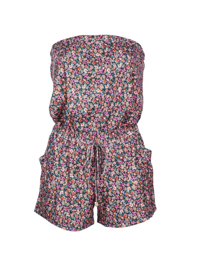 S462 - White - BEACHWEAR TERRY FLORAL PRINT - XL 3