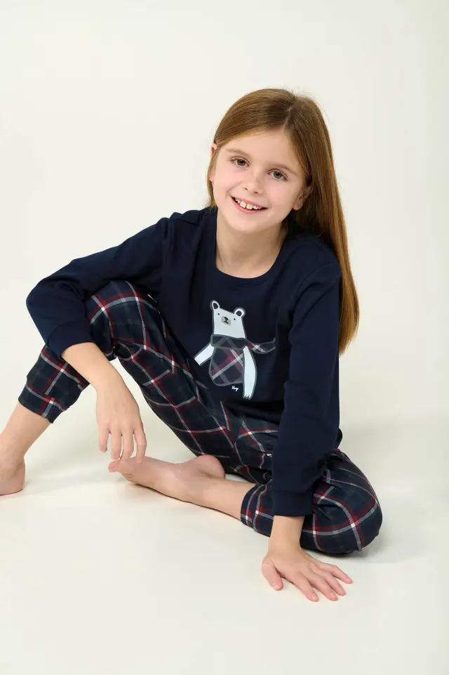 Χειμερινή Παιδική Πυτζάμα Unisex Βαμβακερή Vamp 23687 RED CABERNET 2