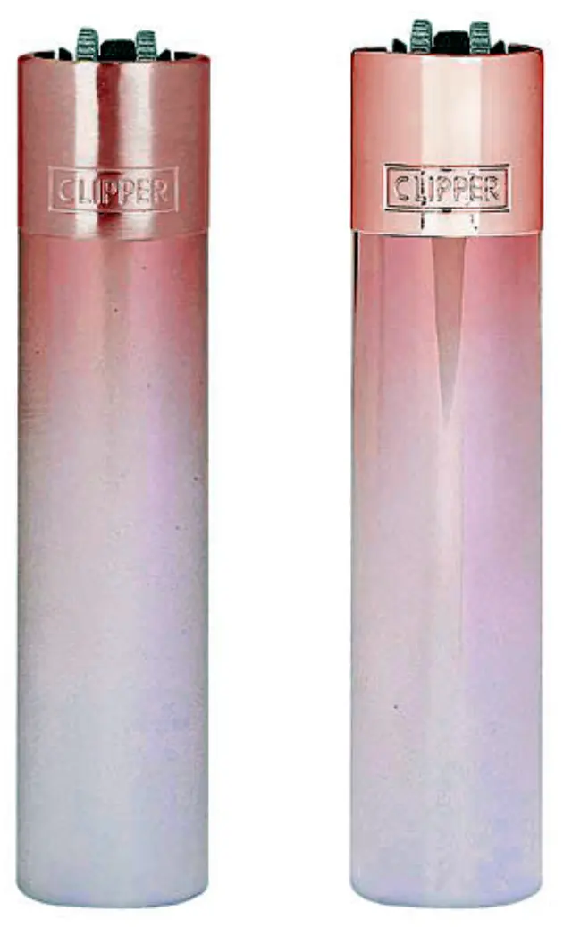 Clipper Αναπτήρας Μεταλλικός Μεγάλος - Silver Gradient Metal