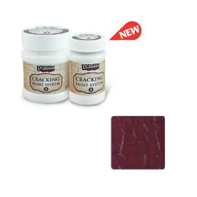 Cracking Paint System Step 2, Pentart 100ml , Burgundy red