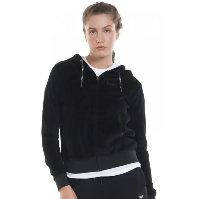 BODY ACTION VELOUR HOODIE JACKET - S