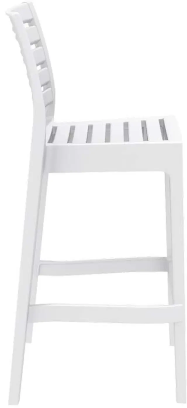 Σκαμπό Bar Στοιβαζόμενο ARES Λευκό PP 45x51x108cm 3
