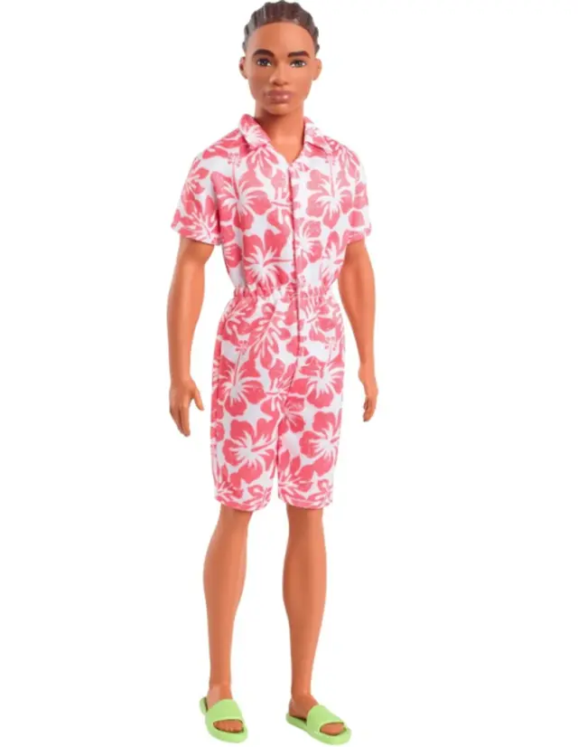 Barbie Ken Doll Hawaiian Floral Jumpsuit look / HYT99 (Mattel)