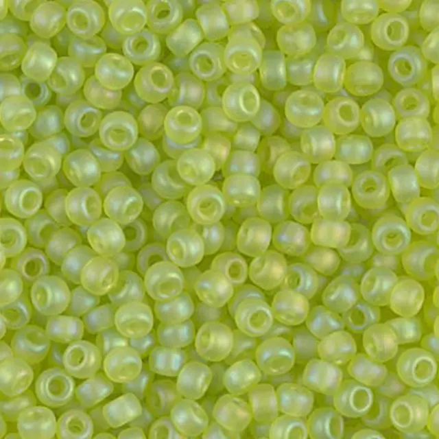 Χάντρα Miyuki Round Rocailles 8/0 - 143FR - Matte Transparent Chartreuse AB ~25gr