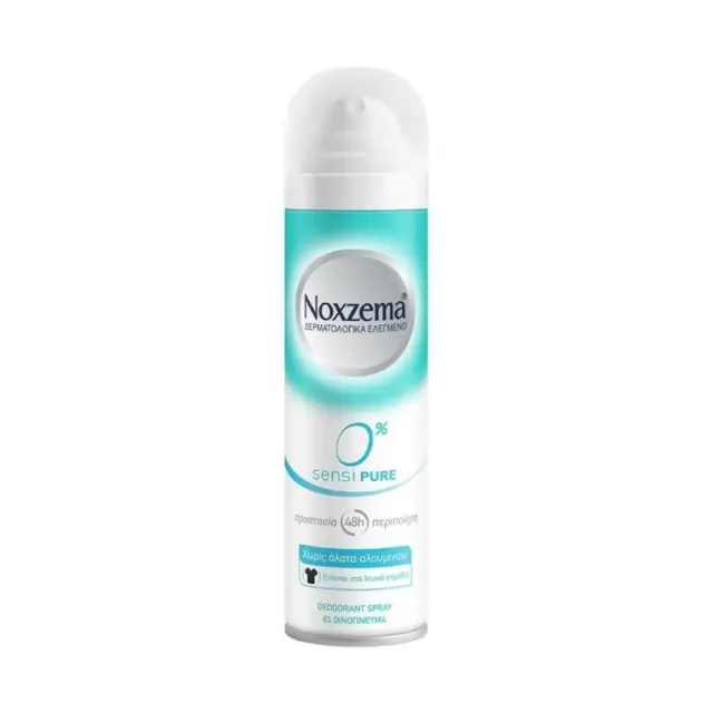 Noxzema Deo Spray Sensipure 0% Γυναικείο Αποσμητικό Spray για την Ευαίσθητη Επιδερμίδα, 150ml
