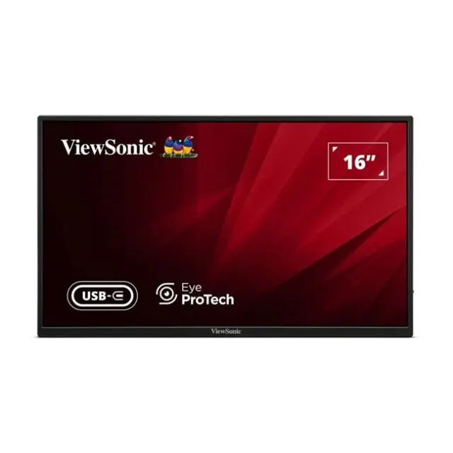Viewsonic VA1650 IPS Φορητό Monitor 16" FHD 1920x1080 με Χρόνο Απόκρισης 7ms GTG