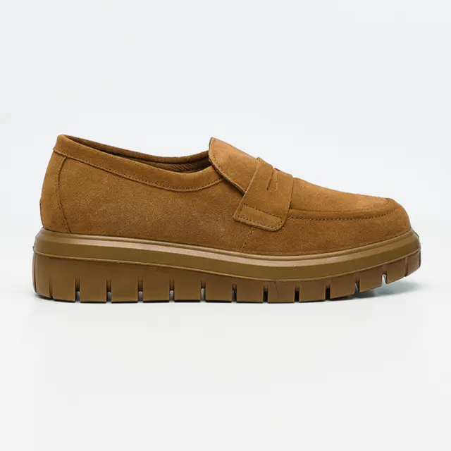 Imac Μοκασίνια-Loafers Γυναικείο δέρμα Nubuck Καφέ IMA/857130 TABACCO