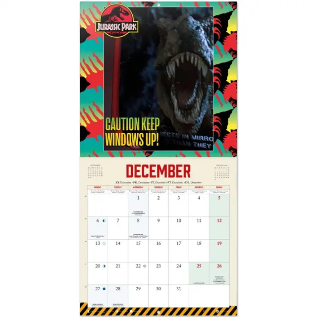 HMEΡΟΛΟΓΙΟ ΤΟΙΧΟΥ JURASSIC PARK 2027 30X30 CALENDAR CP27025 3