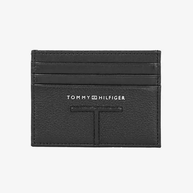 Tommy Hilfiger - Ανδρικό Δερμάτινο Πορτοφόλι Central Cc Holder AM0AM10609-BDS Μαύρο