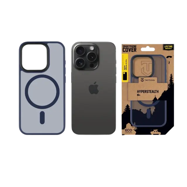 Tactical MagForce Hyperstealth Cover for Apple iPhone 15 Pro Deep Blue 3