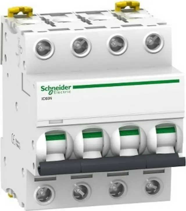 Miniature circuit-breaker, Acti9 iC60N, 4P, 50 A, C curve, 6000 A (IEC 60898-1), 10 kA (IEC 60947-2)