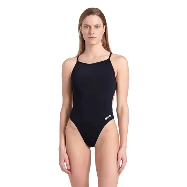 Arena Women's Lace Back Solid Swimsuit Μαύρο 004651-501 (Arena)