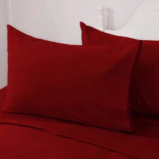 Σετ Σεντόνια 165x200+37 Υπέρδιπλα Beauty Home 4 Seasons 12000 Red Με Λάστιχο100% Βαμβακοσατέν 2