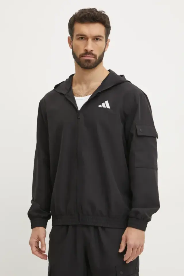 Adidas Sportswear Αντιανεμικό Μαύρο - L