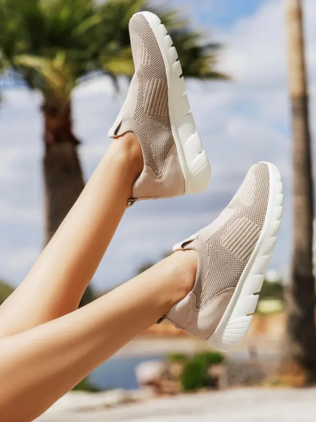 Gabor Μοκασίνια-Loafers Γυναικείο Δέρμα/ύφασμα Flyknit Μπεζ GAB/63462 42-OAK 2