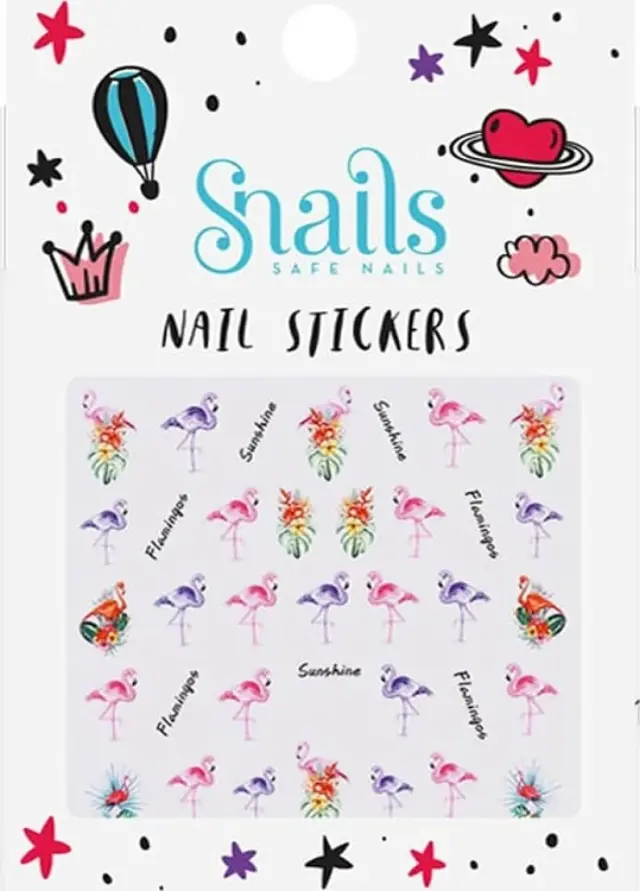 Αυτοκόλλητα Νυχιών Snails για Κορίτσια Flamingo ΠΟΛΥΧΡΩΜΟ - One Size