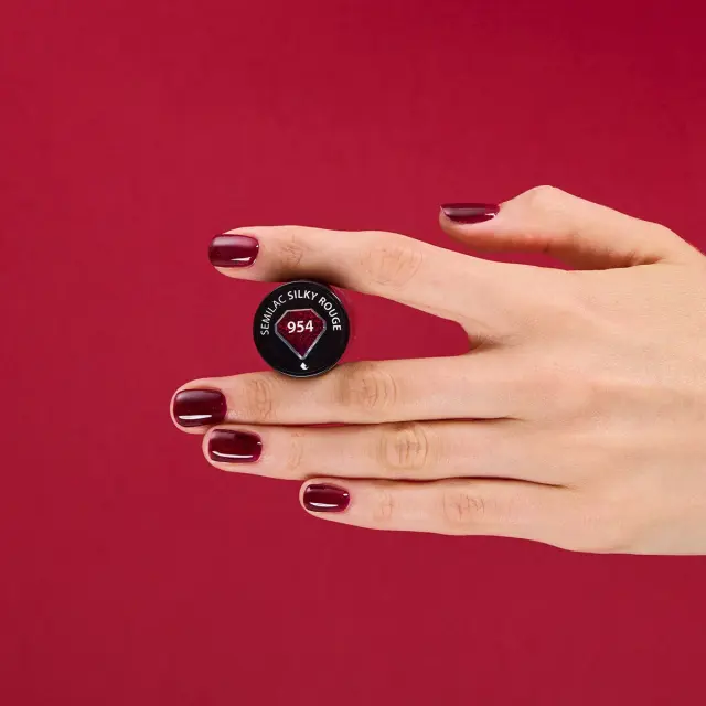 Semilac Ημιμόνιμο Βερνίκι 954 Silky Rouge 7ml 3