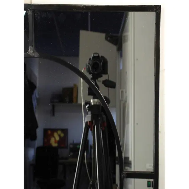 Καθρέπτης Μαύρο Μέταλλο 77x3x77cm 3