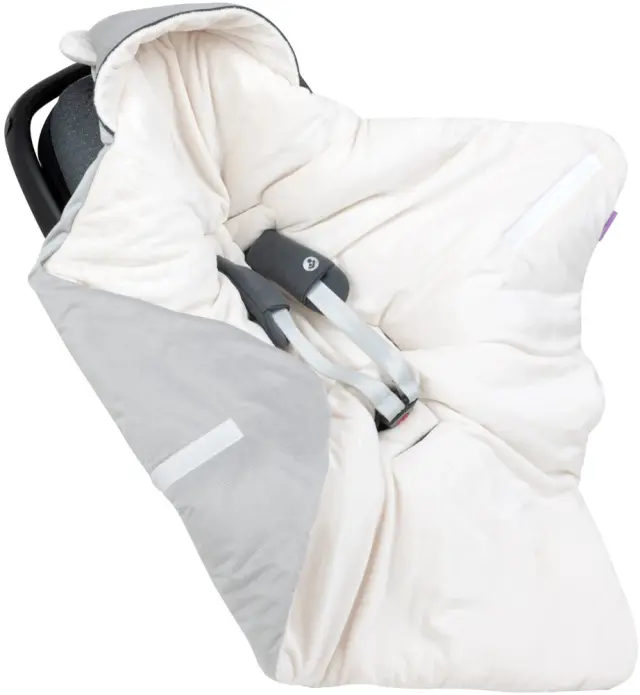 Κουβέρτα για Κάθισμα Αυτοκινήτου Velvet Ecru Grey 5904506810208 2