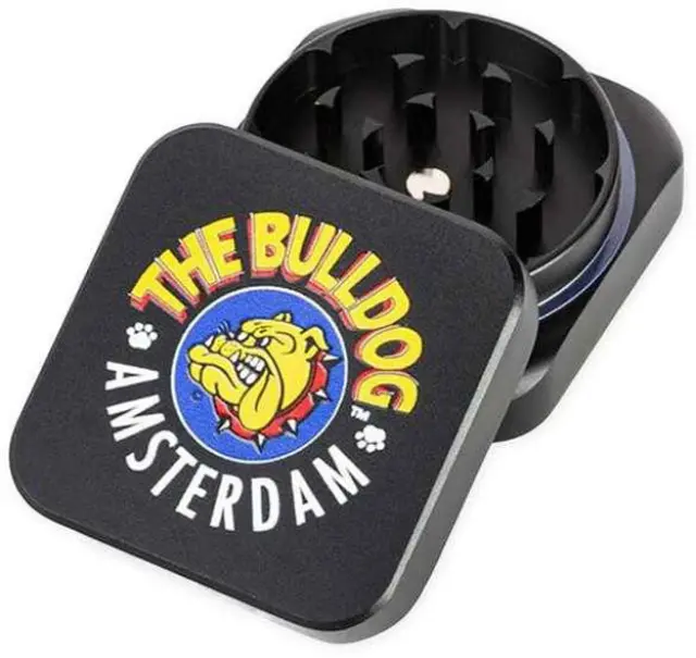 The Bulldog Amsterdam Grinder Μεταλλικό Μαύρο Square 55mm - 2 Parts
